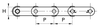 Chiaravalli CRT Transport Chain 1.1400 (Solid Coupling Pins) — dimension drawing (1 of 2)