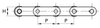 Chiaravalli CRT Transport Chain 1.2501 (Stud Pierced) — dimension drawing (1 of 2)