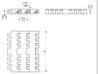 D2K 1305 Series Chain dimension drawing (without tracking guide) — Regina Conveyor Catalogue p247