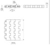 D2K USP Series Chain dimension drawing (without tracking guide) — Regina Conveyor Catalogue p241