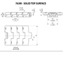EF 763M Series dimension drawing — Regina Conveyor Catalogue p257