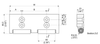 Regina Dynamic Nose-over Bar dimension drawing (W 170 mm) — Regina Conveyor Catalogue p182