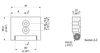 Regina Dynamic Nose-over Bar dimension drawing (W 85 mm) — Regina Conveyor Catalogue p182