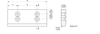 Regina Static Nose-over Bar dimension drawing (W 6in / 152.4 mm) — Regina Conveyor Catalogue p183