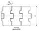 SS 915 Series dimension drawing (top view) — Regina Conveyor Catalogue p31