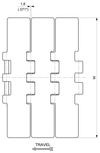 SS 2815 Series dimension drawing (top view) — Regina Conveyor Catalogue p32