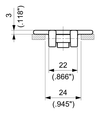 P 803 Series dimension drawing (cross-section) — Regina Conveyor Catalogue p35