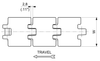 P 803 Series dimension drawing (top view) — Regina Conveyor Catalogue p35
