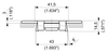 SS 881 Series dimension drawing (cross-section) — Regina Conveyor Catalogue p36