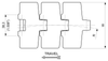 SS 881 Series dimension drawing (top view) — Regina Conveyor Catalogue p36