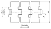 P 981 Series dimension drawing (top view) — Regina Conveyor Catalogue p37