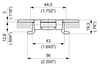 SS 881T Series dimension drawing (cross-section) — Regina Conveyor Catalogue p38