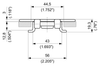P 981T Series dimension drawing (cross-section) — Regina Conveyor Catalogue p39