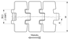 P 981T Series dimension drawing (top view) — Regina Conveyor Catalogue p39