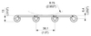 P 981M Series dimension drawing (side view) — Regina Conveyor Catalogue p40