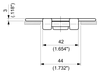 SS 981M-4 Series dimension drawing (cross-section) — Regina Conveyor Catalogue p40