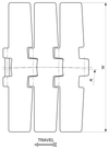 PHD 9857M Series dimension drawing (top view) — Regina Conveyor Catalogue p41