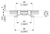 SS 982T Series dimension drawing (cross-section) — Regina Conveyor Catalogue p42