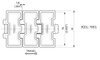 PHDG 915 Series dimension drawing (top view, K3¼ - K4½) — Regina Conveyor Catalogue p44