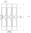 PHDG 915 Series dimension drawing (top view, K 7½) — Regina Conveyor Catalogue p44