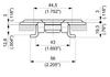 PHDG 981T Series dimension drawing (cross-section, K 3¼) — Regina Conveyor Catalogue p47