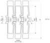 PHDG 981T Series dimension drawing (top view, K 7½) — Regina Conveyor Catalogue p47