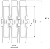 PHDG 981M Series dimension drawing (top view, K 7½) — Regina Conveyor Catalogue p48