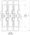 PHDG 9857M Series dimension drawing (top view) — Regina Conveyor Catalogue p49