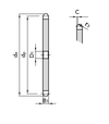 Chiaravalli Platewheel for Conveyor and Elevator Chains P100 — Roller 31 — dimensioned drawing