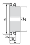 Chiaravalli Chain Sprocket 3/8” × 7/32” Duplex
