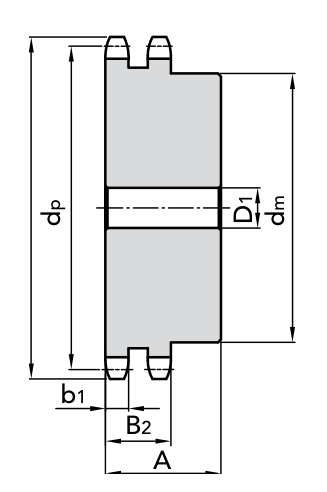 Chiaravalli Chain Sprocket 3/8” × 7/32” Duplex