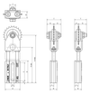 Chiaravalli CHT® Linear Chain Tensioner CHT-ASFR TN — dimensioned drawing (letters as in the table)