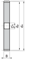 Chiaravalli Spur Gear M5 Without Hub — dimension drawing
