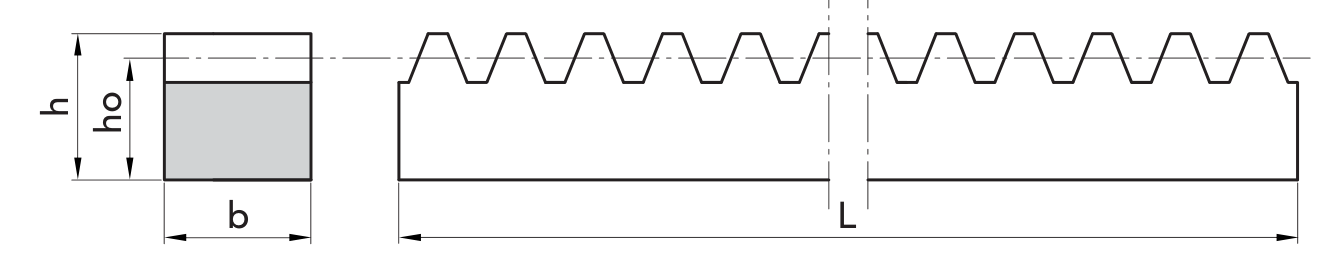 Chiaravalli Rack M1 15×15 — dimension drawing