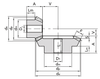 Chiaravalli Special Bevel Gear M3.5 1:1.5 — dimension drawing