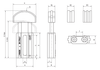 Chiaravalli CHT® Linear Chain Tensioner CHT-ASGE — dimensioned drawing (letters as in the table)