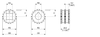 Machined Solid Drive Sprockets — 8300 Series dimension drawing — Regina Conveyor Catalogue p164