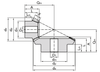Chiaravalli Spiral Bevel Gear M2 1:2 — dimension drawing
