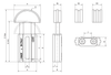 Chiaravalli CHT® Linear Chain Tensioner CHT-ASGO — dimensioned drawing (letters as in the table)