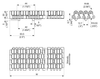 UP LBP 610 Series dimension drawing (with tracking guide) — Regina Conveyor Catalogue p177