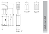 Chiaravalli CHT® Chain Tensioner in Polyamide CHT-PAE / PAO — dimensioned drawing (letters as in the table)