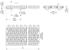 UP 1500 Series dimension drawing (with tracking guide) — Regina Conveyor Catalogue p202