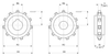 Machined Solid Drive and Idler Sprockets — 1010 Series dimension drawing — Regina Conveyor Catalogue p218