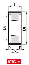 Chiaravalli Poly Chain® GT Timing Pulley 14M-90 (14 mm pitch, 90 mm belt) — EXEC. 6 dimension drawing