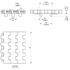 UP USP Series Chain dimension drawing (with tracking guide) — Regina Conveyor Catalogue p241