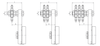 Chiaravalli CHT® Rotating Chain Tensioner CHT-TR — dimensioned drawing (letters as in the table)