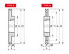 Chiaravalli V-Belt Pulley for Taper Bushes SPZ 1 Groove — dimensioned drawing