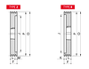Chiaravalli V-Belt Pulley for Taper Bushes SPZ 3 Grooves — dimensioned drawing (1 of 2: hub types on catalogue page 261)