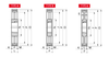 Chiaravalli V-Belt Pulley for Taper Bushes SPZ 3 Grooves — dimensioned drawing (2 of 2: hub types on catalogue page 262)