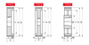 Chiaravalli V-Belt Pulley for Taper Bushes SPZ 5 Grooves — dimensioned drawing
